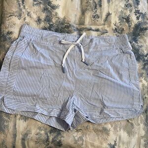 Blue Striped Women's Shorts